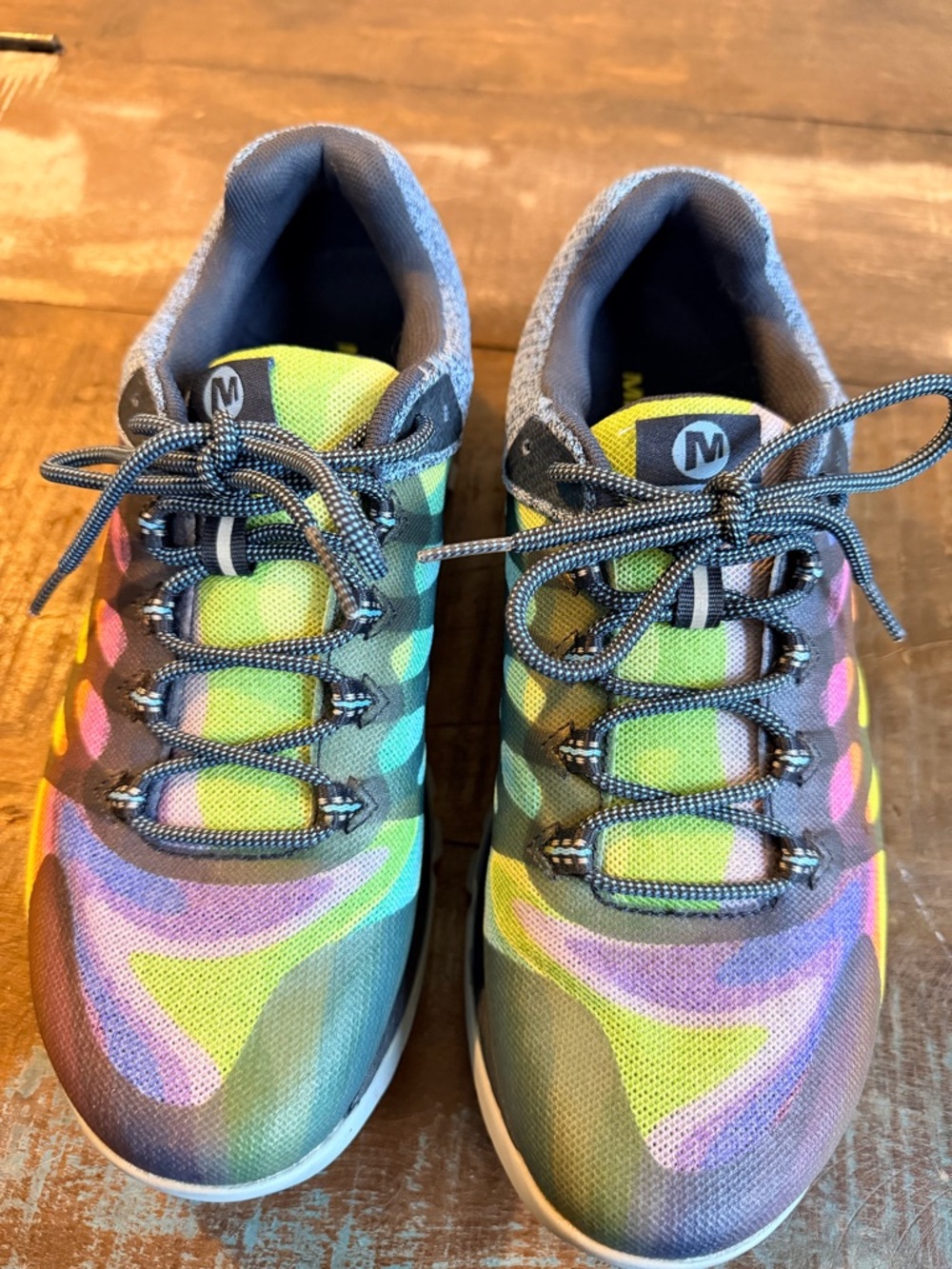 Merrell Kids Multicolor Green Purple Athletic Sneakers - Picture 5 of 7